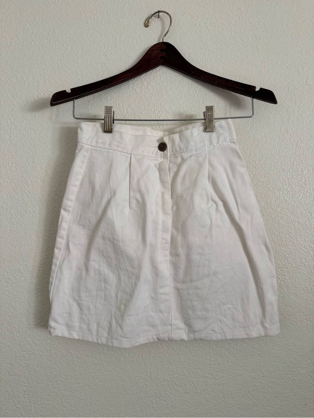 Vintage Bongo Gene Montesano White Denim Mini Skirt